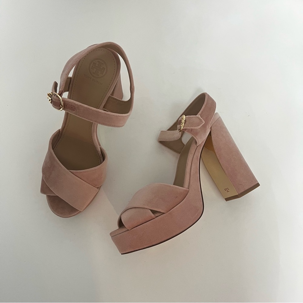 Tory Burch Loretta Velvet Platform Sandal - New In Box- Size 9.5 - Reemoly - Picture 5 of 16